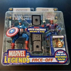 Marvel Legends Face-OFF series: Captain America vs Red Skull Sealed Toy Biz